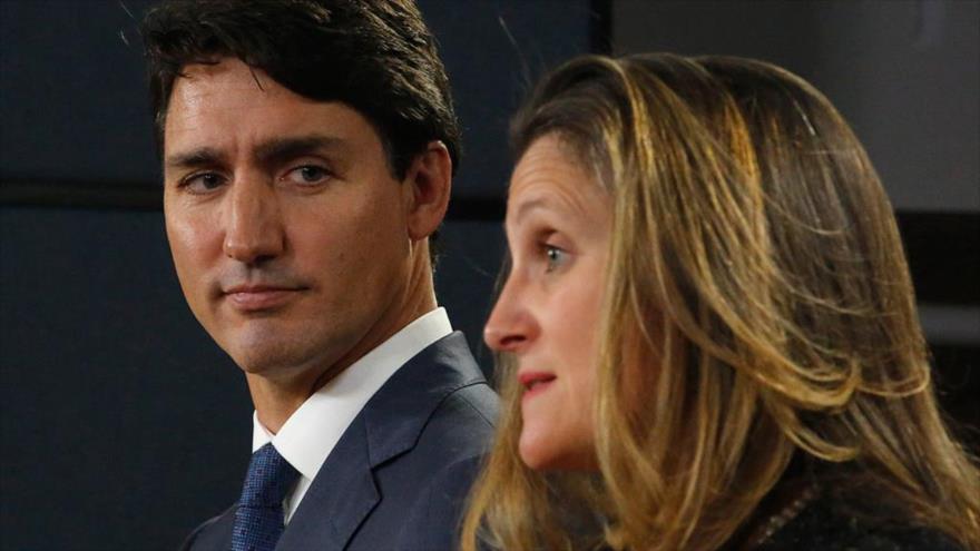 Trudeau junto a Chrystia Freeland (Foto: thelogic.co)