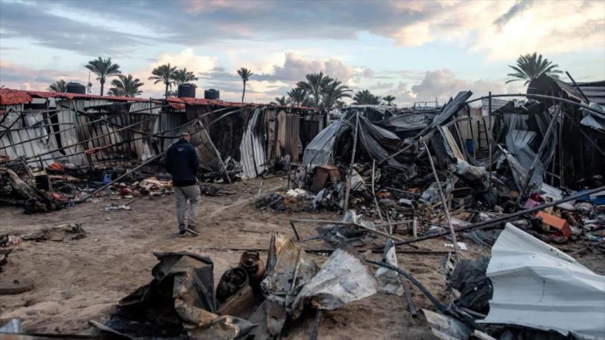 Campo de refugiados de Al -Mawasi tras un ataque aéreo israelí