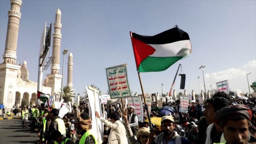 Millones de yemeníes marchan para solidarizarse con palestinos en Gaza