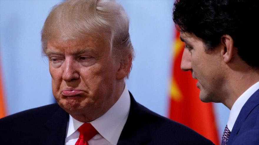 Trudeau y Trump en una reunión de G20 en Hamburgo, Alemania (Foto: Reuters)