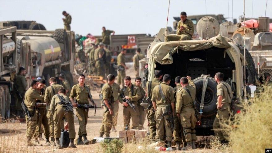 Ejército israelí se despliega en una posición cerca de la frontera con Gaza, en octubre de 2023. (foto: AFP)