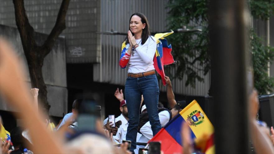 María Corina Machado, líder de la extrema derecha de Venezuela.