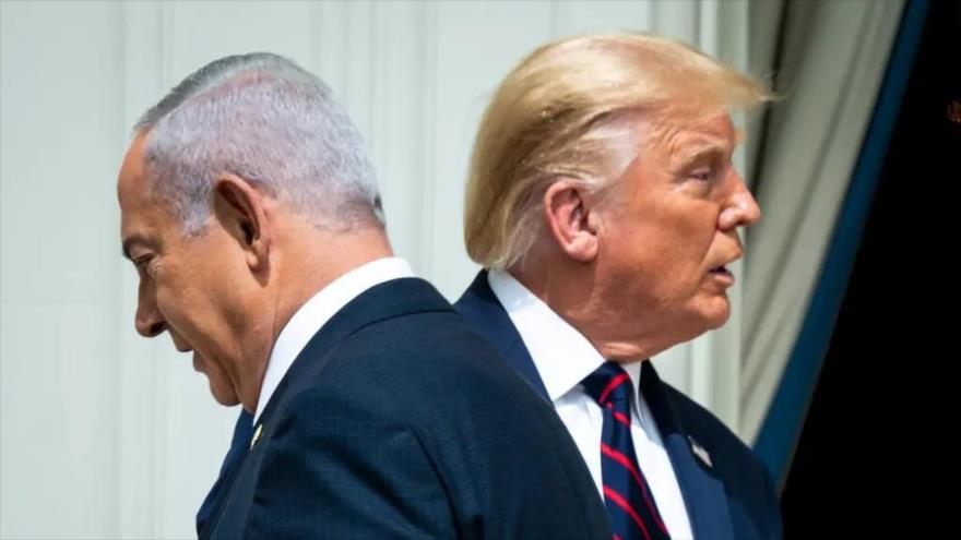 El primer ministro israelí, Benjamín Netanyahu, y el entonces presidente de EE.UU. Donald Trump en la Casa Blanca en 2020.