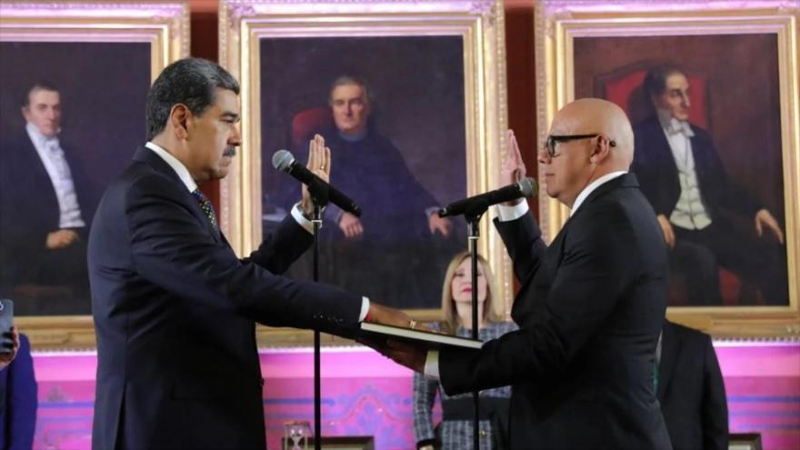 Presidente Nicolás Maduro en el acto de Juramentación, el 10 de enero de 2025. (foto X)