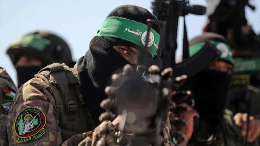 Las Brigadas Al-Qassam, brazo militar de HAMAS, durante una parada militar en Gaza.