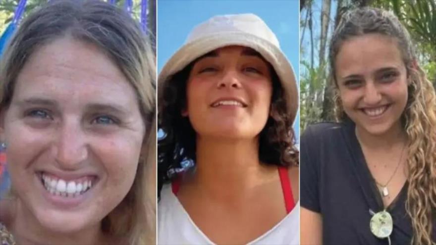 Las tres mujeres israelíes retenidas en Gaza que deben ser liberadas este domingo, 19 de enero de 2025, en el primer día del acuerdo de tregua entre HAMAS e Israel.