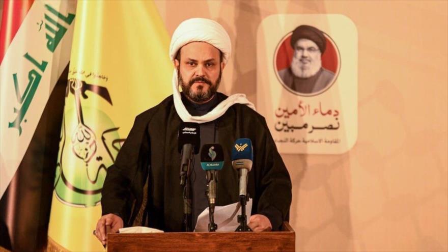 El secretario general del movimiento iraquí Hezbolá Al-Nuyaba, el sheij Akram al-Kaabi.