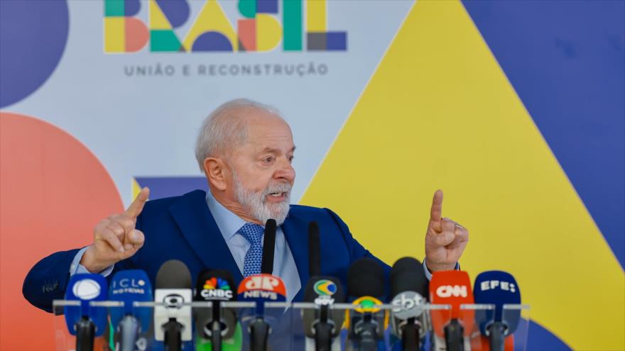 El presidente de Brasil, Luiz Inácio Lula da Silva, durante una conferencia de prensa, 30 de enero de 2025.