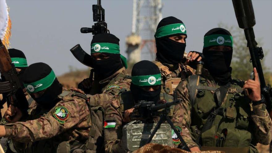 Combatientes de Brigadas de Ezzedin Al-Qassam, brazo militar de HAMAS.
