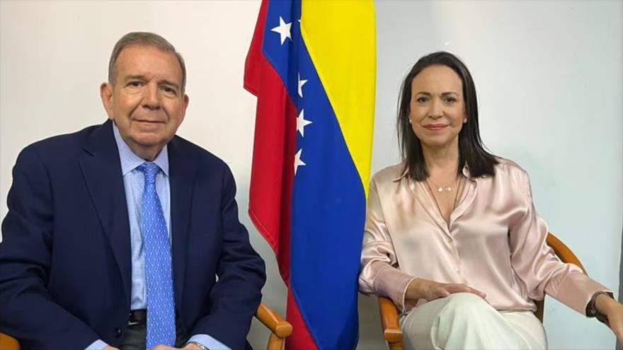 Los líderes opositores venezolanos, Edmundo González y María Corina Machado.