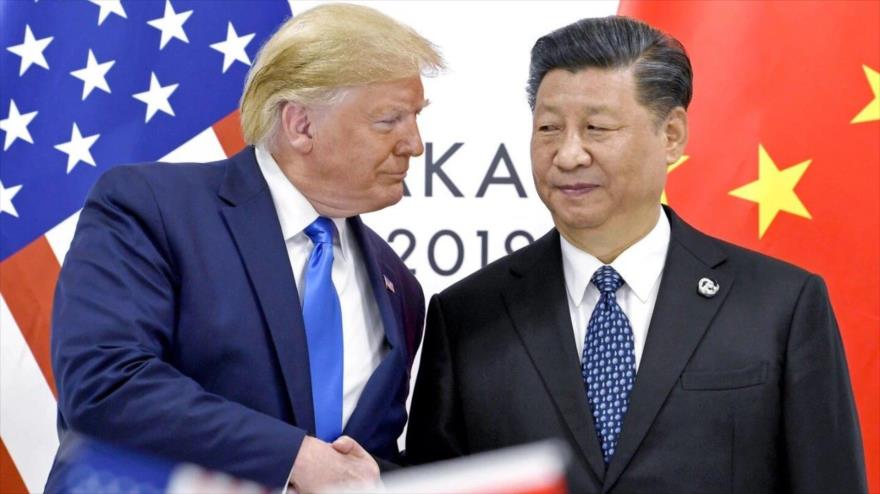 Los presidentes de EE.UU. y China, Donald Trump y Xi Jinping, respectivamente, se reúnen en el marco de la cumbre G-20, 29 de junio de 2019. (Foto: AP)