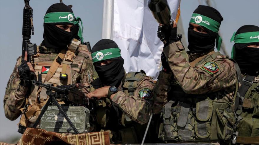 Combatientes del Movimiento de Resistencia Islámica de Palestina (HAMAS).