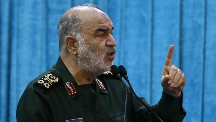 
El comandante en jefe del CGRI de Irán, el general de división Hosein Salami.
