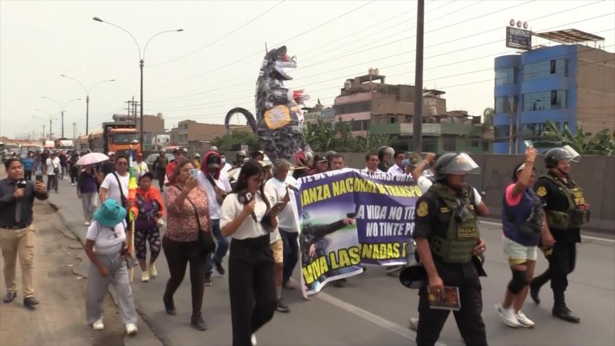 Transportistas peruanos realizan un paro y exigen seguridad