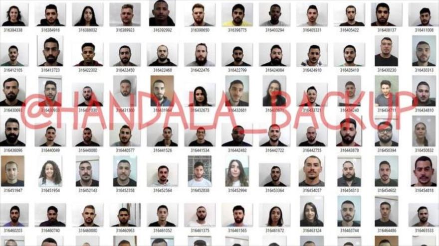 Datos e imágenes de la policía israelí, divulgados por Handala tras un ataque cibernético. 