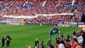 Hinchas del Osasuna exigen “tarjeta roja” para Israel en un partido