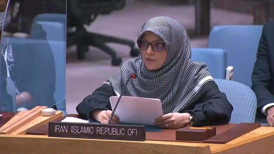 La representante permanente adjunta de Irán ante las Naciones Unidas, Zahra Ershadi.