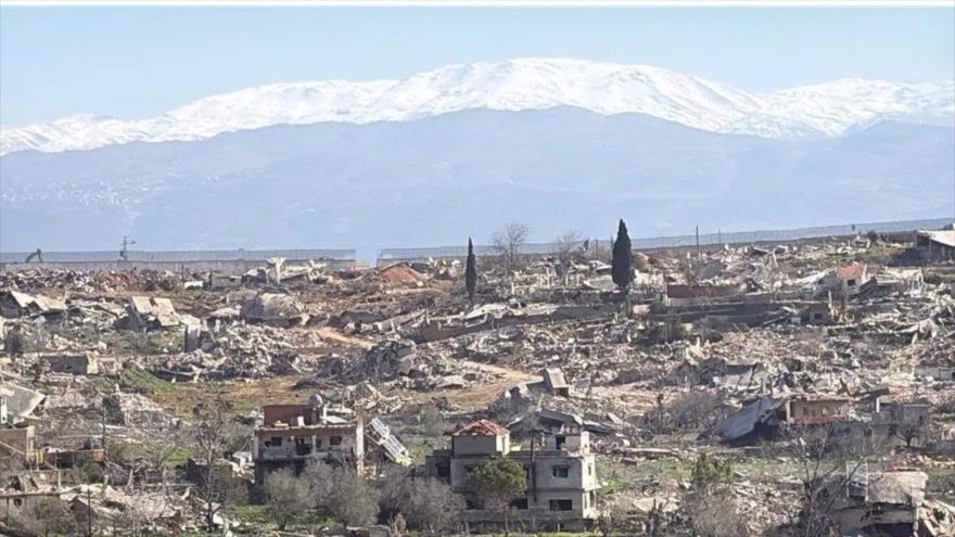 En la foto: destrucción en la zona del sur de El Líbano.