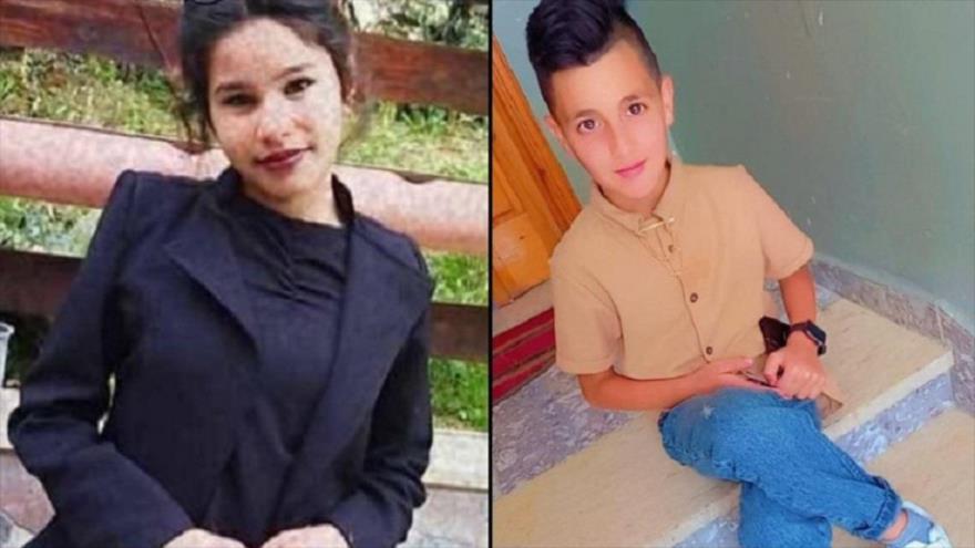 Ayman Nassar al-Haimouni (dcha.) y Rimas Omar Amouri, dos niños palestinos asesinados el 21 de febrero de 2025 por las fuerzas israelíes en Cisjordania.