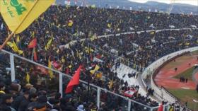 Multitud de libaneses participa en el funeral de los líderes de Hezbolá