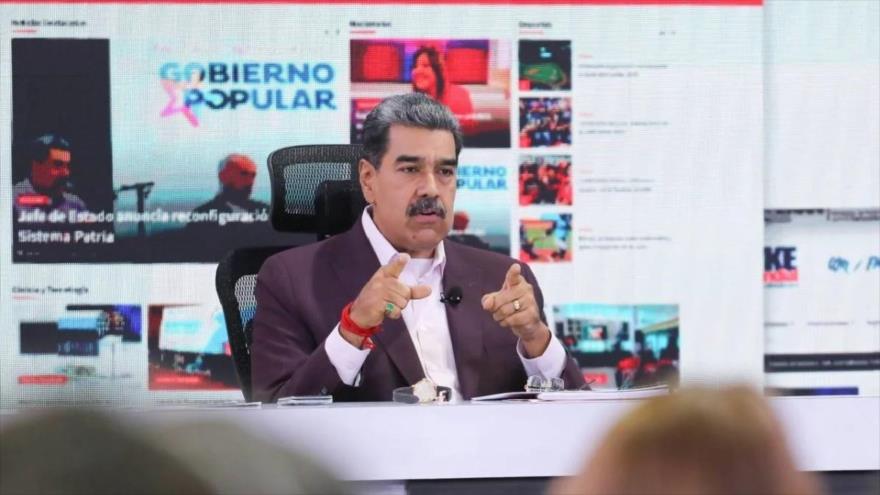 El presidente de Venezuela, Nicolás Maduro, hablando en la edición 72 del programa Con Maduro +, 24 de febrero de 2025. 