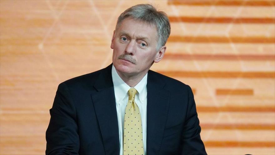 El portavoz del Kremlin, Dmitri Peskov, durante una rueda de prensa.