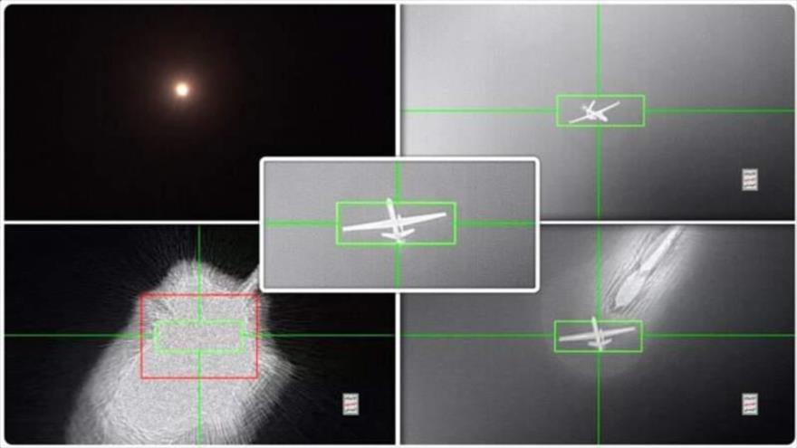 Una imagen publicada por la agencia de noticias Al Maisrah sobre el derribo del dron MQ-9 de EE.UU.