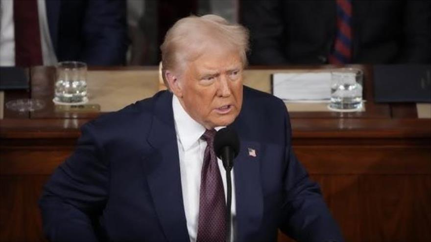 El presidente de Estados Unidos, Donald Trump, habla en una sesión conjunta del Congreso en el Capitolio de Estados Unidos en Washington D. C., 4 de marzo de 2025.