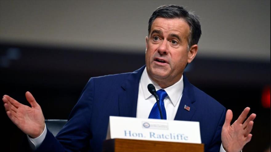 El director de la CIA, John Ratcliffe, durante una rueda de prensa.