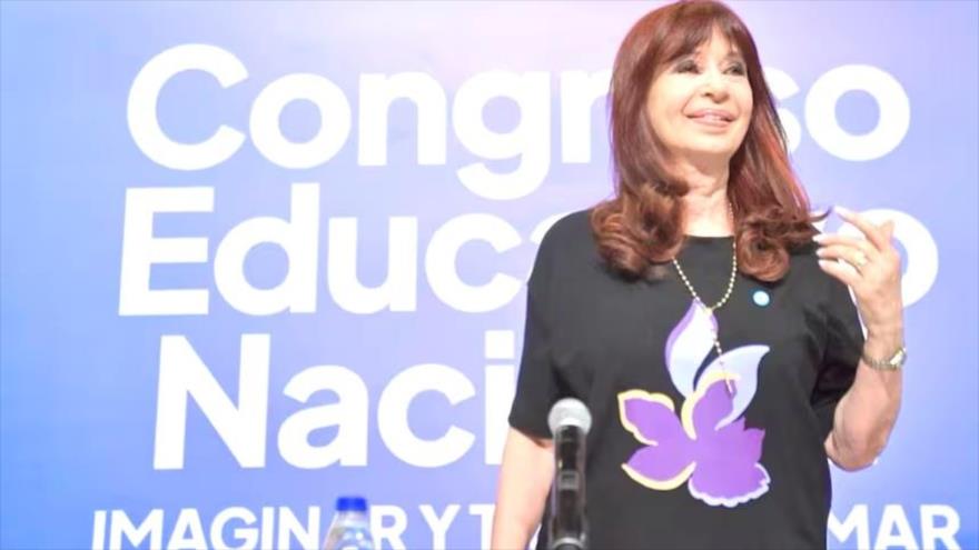 Cristina Kirchner en la Facultad de Ciencias Sociales de la Universidad de Buenos Aires , 23 marzo 2025. (Foto: Noticias Argentinas)