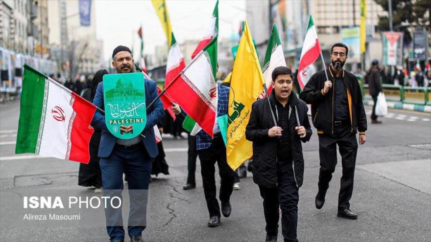 Ciudadanos iraníes durante la marcha del Día Mundial de Al-Quds.