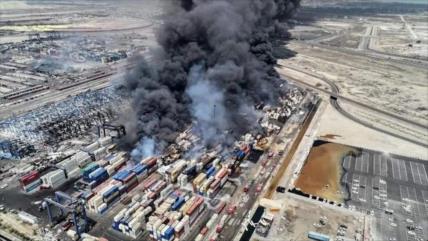 Irán anuncia resultados preliminares sobre incendio en su puerto