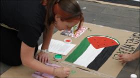 Activistas del Mora trazan por la niñez palestina en su día