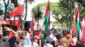 En fotos: Protesta en Brasil por Palestina en Día de Trabajadores
