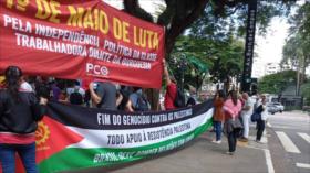Brasileños toman Avenida Paulista en apoyo a palestinos en Gaza