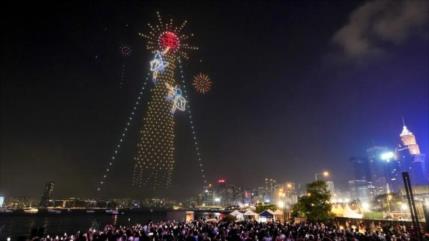 Día del Trabajo: Hong Kong lo celebra con un espectáculo de drones	
