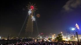 Día del Trabajo: Hong Kong lo celebra con un espectáculo de drones	