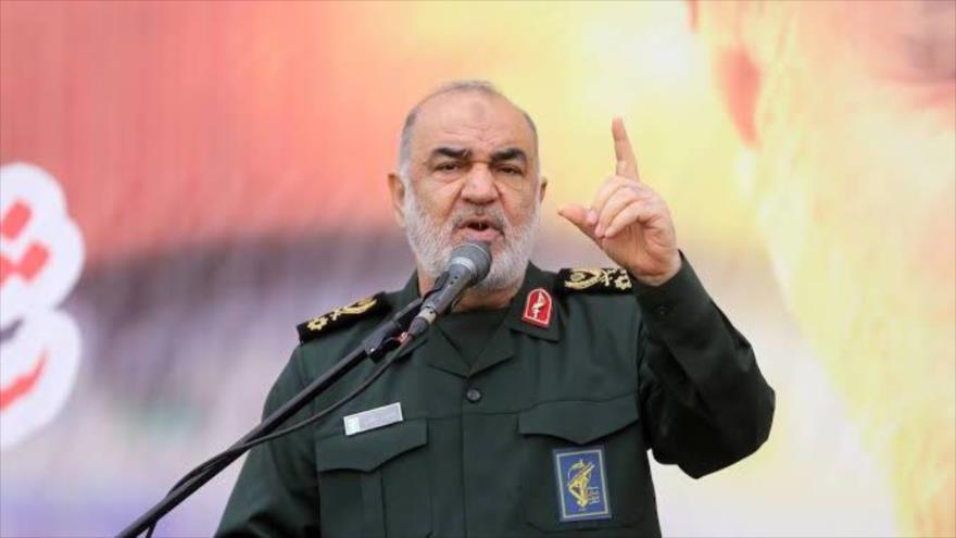 El comandante en jefe del CGRI de Irán, el general de división Hosein Salami.