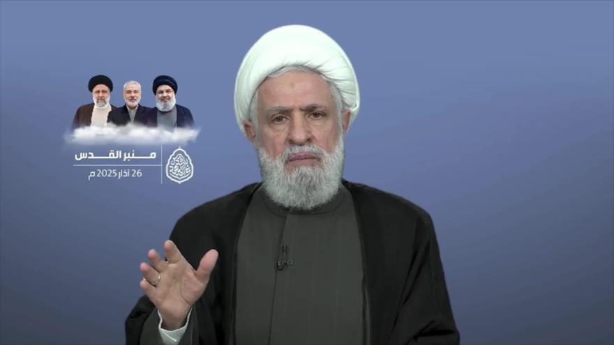 El líder de Hezbolá del Líbano, sheij Naim Qasem.