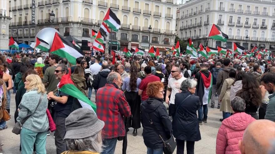Manifestación “Muévete por Palestina” inunda las calles de Madrid | HISPANTV