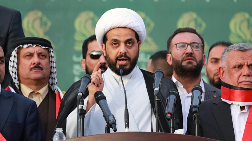El secretario general del movimiento iraquí, Asaib Ahl al-Haq, Qais al-Jazali.