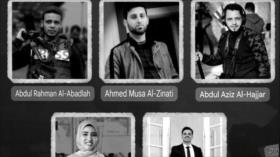 Israel asesina a 5 periodistas en sus ataques a Gaza