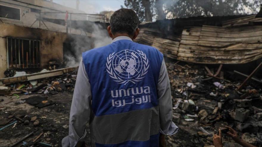 Uno de los trabajadores de la Agencia de Naciones Unidas para los Refugiados Palestinos (UNRWA), en Gaza. (Foto: EFE)