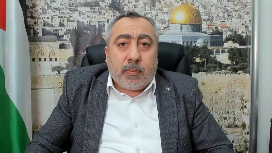 El portavoz del Movimiento de la Resistencia Islámica Palestina (HAMAS), Taher al-Nunu.
