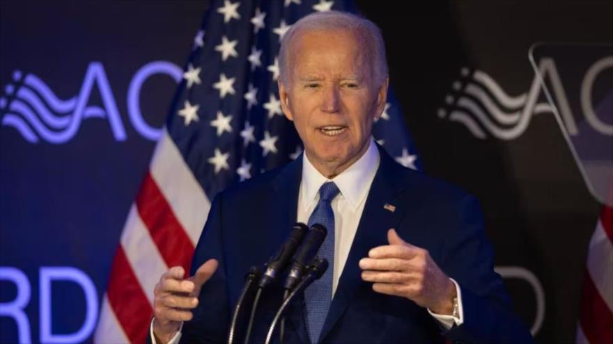 El expresidente estadounidense, Joe Biden, durante una rueda de prensa.