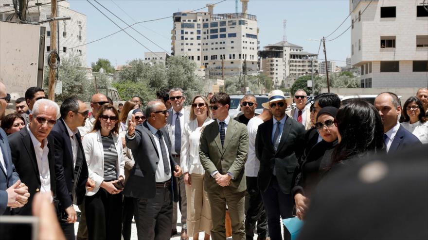 Visita de diplomáticos extranjeros a Cisjordania ocupada el miércoles 21 de mayo, Gaza. (Foto: X)