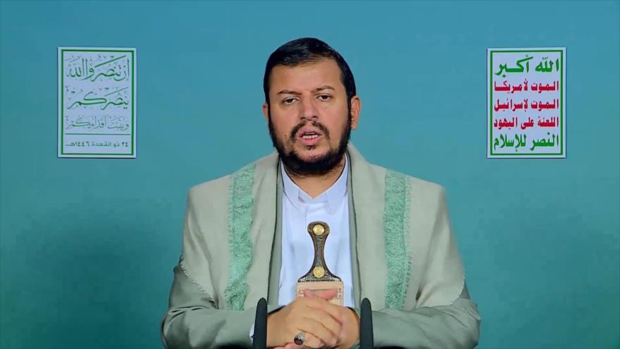 El líder del movimiento popular yemení Ansarolá, Seyed Abdulmalik Badreddin al-Houthi, 22 de mayo de 2025.