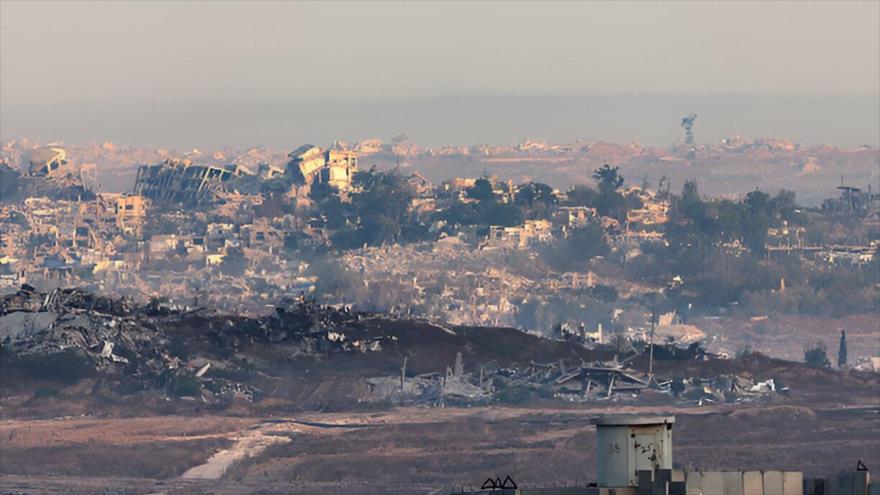Edificios destruidos como consecuencia de los ataques israelíes en el norte de la Franja de Gaza, 22 de mayo de 2025. (Foto: AFP)