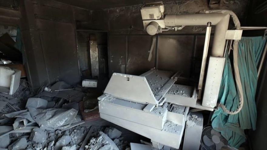 Instrumentos médicos destruidos en el ataque del régimen sionista israelí al hospital Al Ahli en Gaza. (Foto: www.un.org)