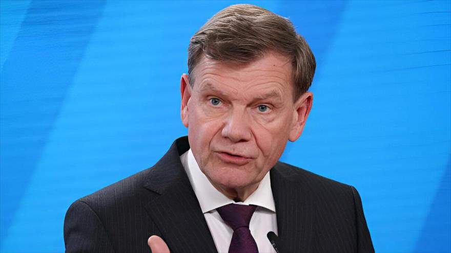 El ministro de Asuntos Exteriores alemán, Johann Wadephul, habla con la prensa en Berlín, 23 de mayo de 2025.